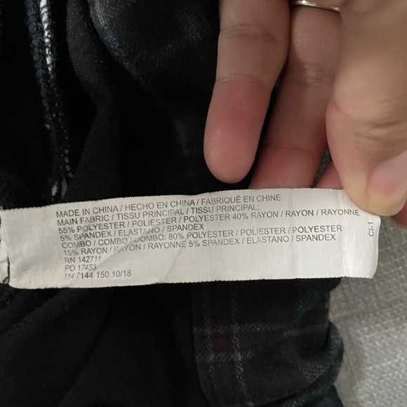 Eloquii Plaid High Rise Leggings Plus Size 18 - Picture 7 of 10